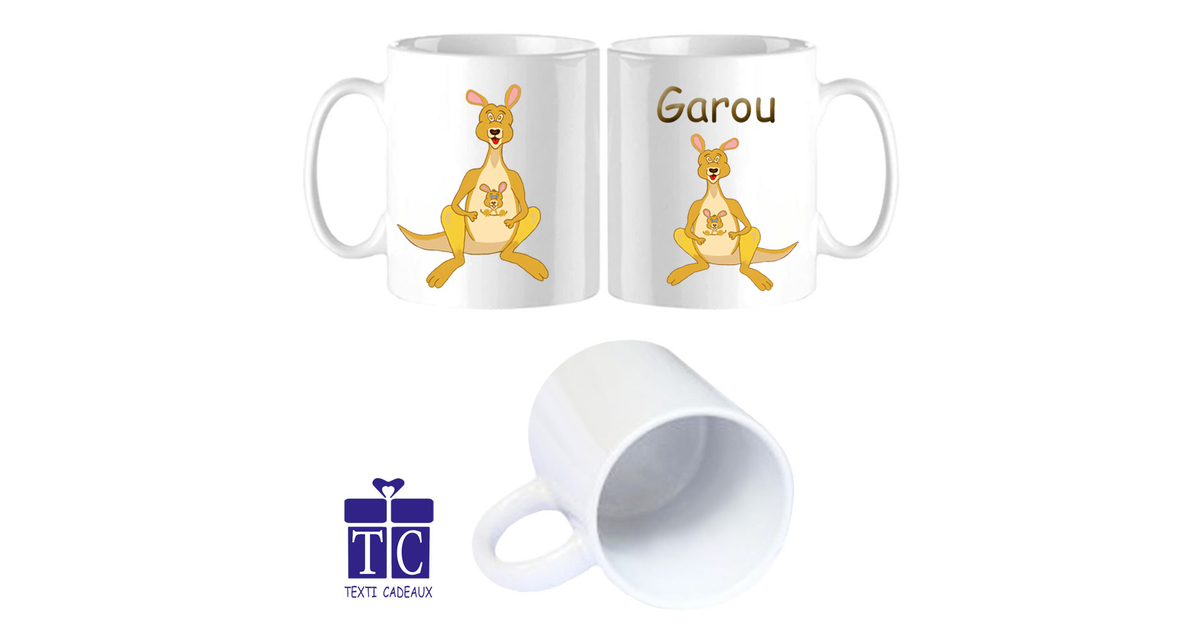 Mug Kangourou à personnaliser Texti Cadeaux